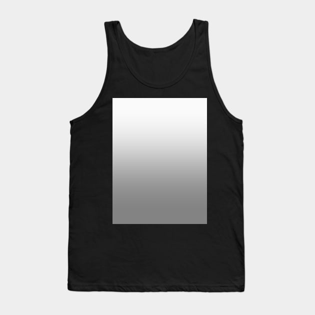 White to Gray Horizontal Linear Gradient Tank Top by OmbreDesigns